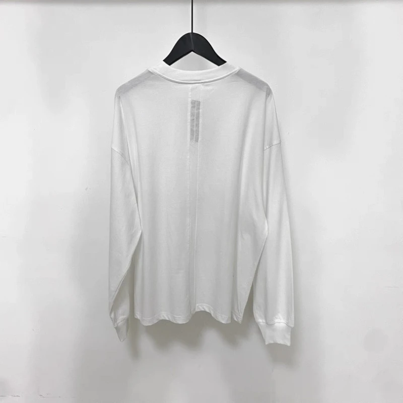 RO Style Deconstructed Rick Patchwork Solid-Color Loose-Fit Casual Minimalist Versatile Long-Sleeve