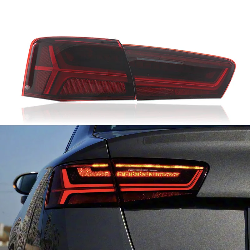 

For Audi A6 C7 Sedan 2012-2017 Car LED Tail Light LED Rear Running Light + Brake Lamp + Reverse + Dynamic Turn Signal