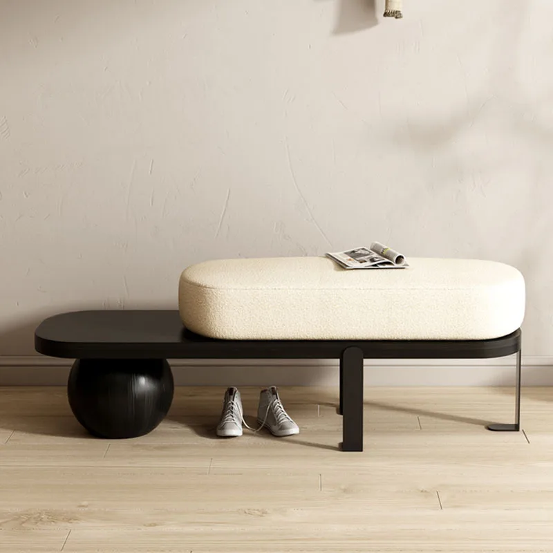 Moderno sgabello bianco semplicità unico contenitore ottomano corridoio Comfort salvaspazio Pouf Salon Moderne Furniture