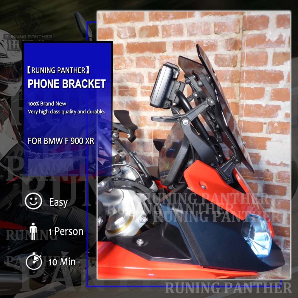 

F900 XR Новое крепление для телефона на лобовое стекло для мотоцикла GPS Беспроводная зарядка через USB навигационный кронштейн держатель Подставка для BMW F900 XR F 900 XR