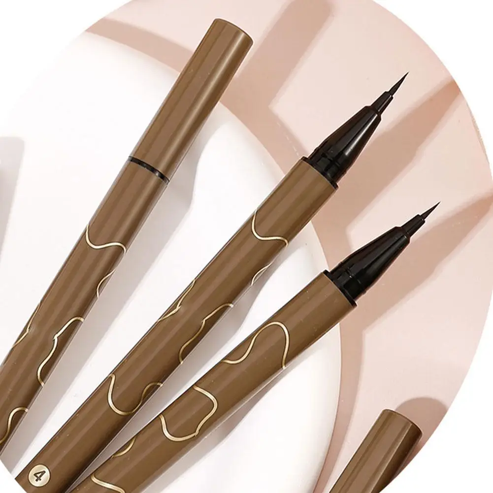 Schlank Zeichnung Eyeliner Super Schlank Schnell Trocknend Flüssigen Eyeliner Lange Wasserdicht Verschmieren Anhaltende Keine Farbe Bleistift Eyeliner Z6D1