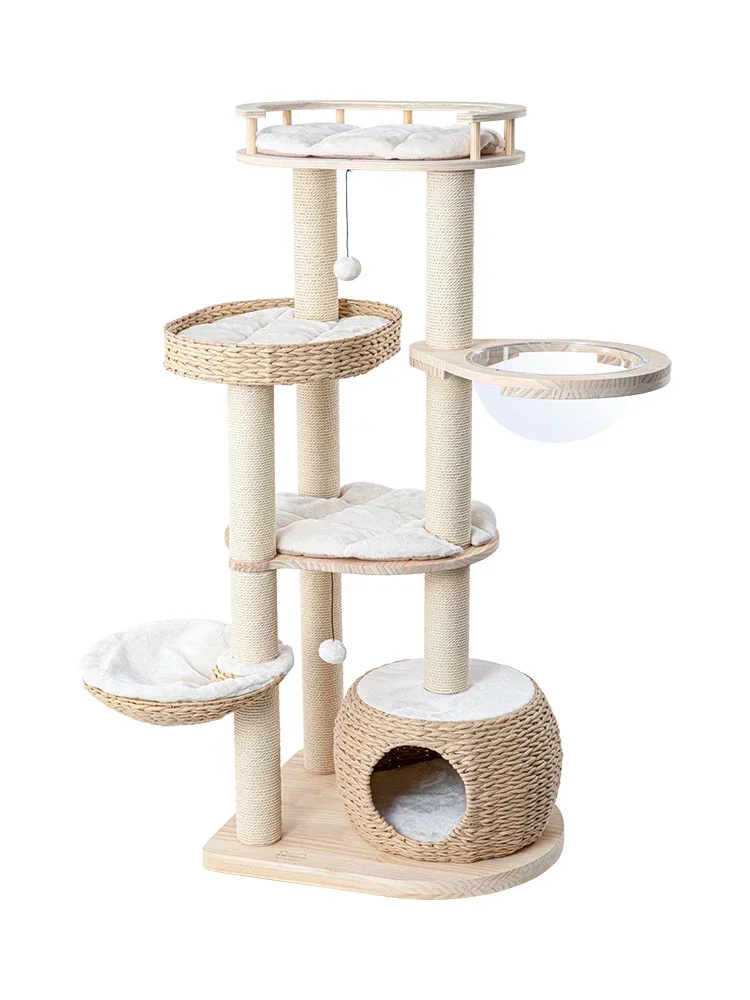 Cat Crawler Cat Nest  Tree One Solid Wood Imported Pine Summer  Rack Toy 210012