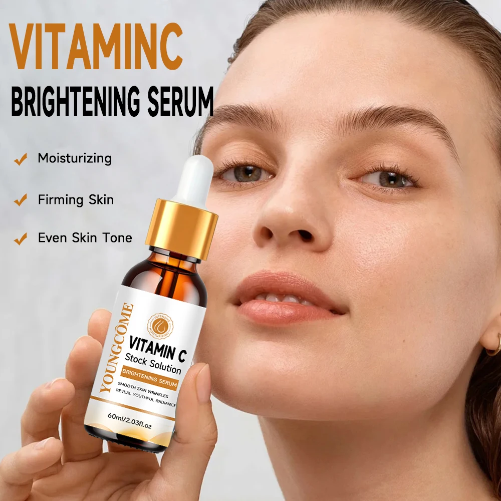 Soro de clareamento com vitamina c, eficaz, removedor de manchas escuras, sardas, melanina, antirrugas, iluminador, nutritivo, cuidados com a pele do 