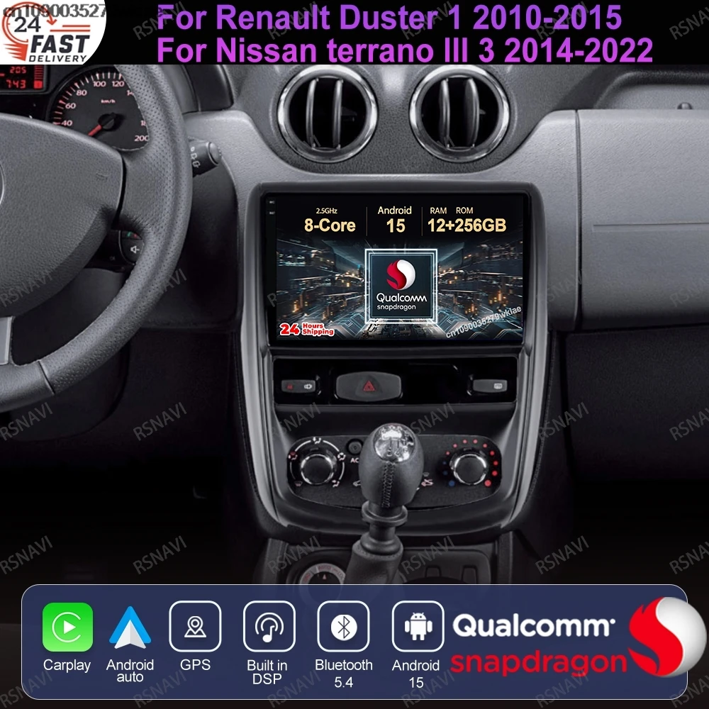 

Android 15 For Renault Duster 1 2010-2015 For Nissan Terrano Lll 3 2014-2022 QLED Stereo Car Radio Navigation DVD Viedo Player