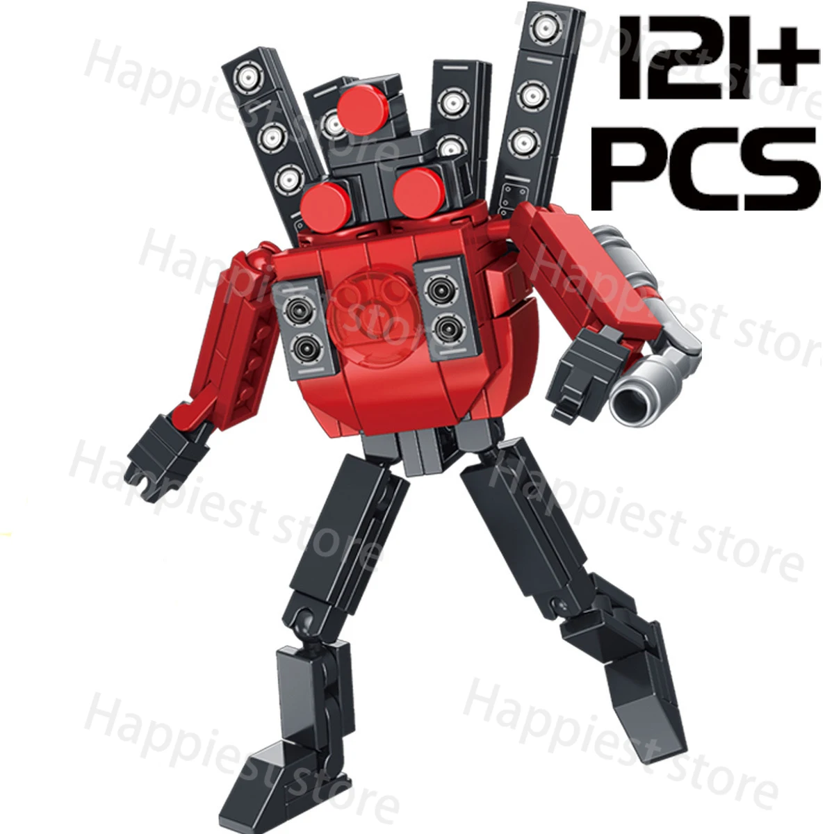 MOC Skibidi Toilet Camera Man Audio Man Figure Building Block Titan Robot Stickers Monitor Kids Accessories Collections Toys