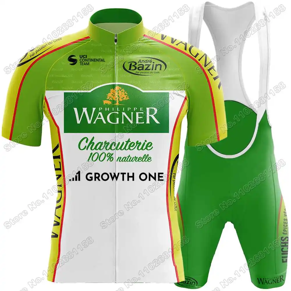 Team Philippe Wagne 2024 Cycling Jersey Set Summer Cycling Clothing Men Short Sleeve Kit Road Bike Shirt Suit Bicycle Bib Shorts