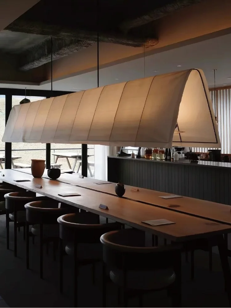 Japanese Zen Dining Room Fabric Pendant Lights Wabi Sabi