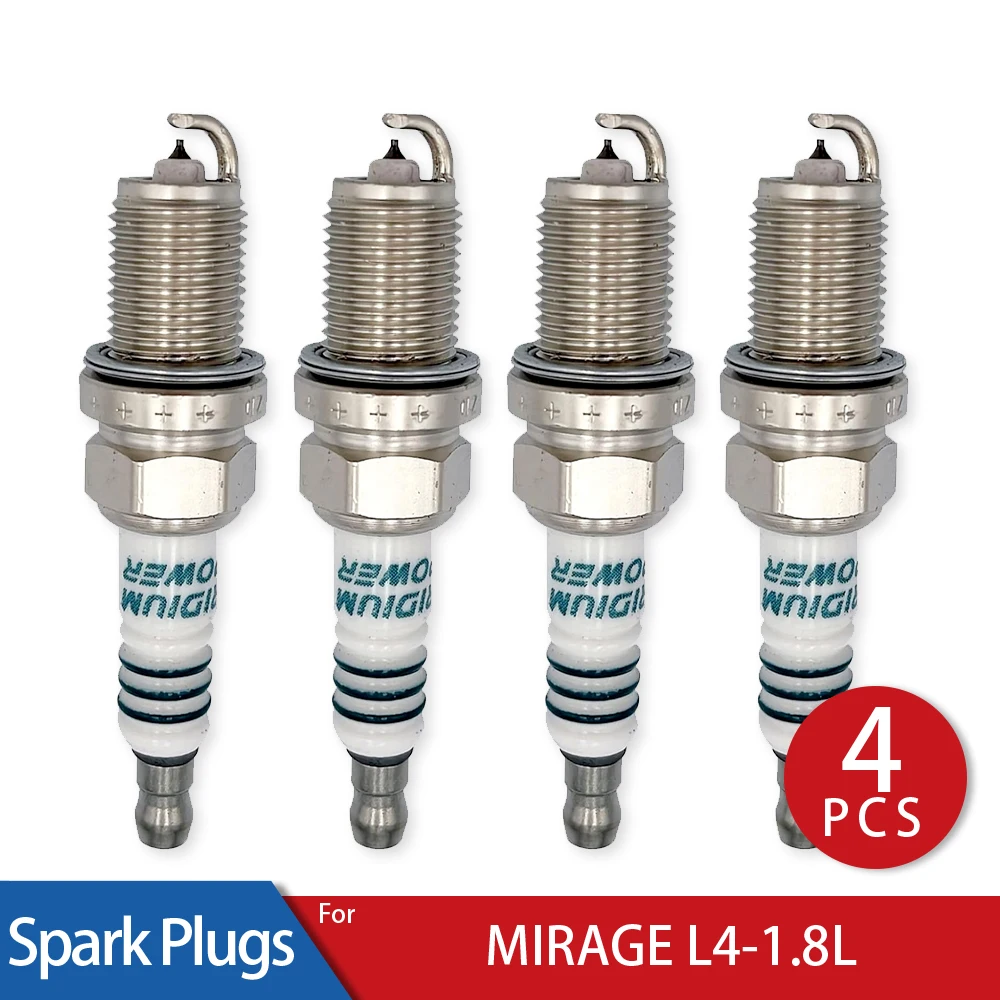 

4 шт./лот иридиевые свечи зажигания, свечи накаливания для MITSUBISHI MIRAGE L4-1,8L 1993-2002 годов, автомобильные свечи, стабильное управление 80000 км