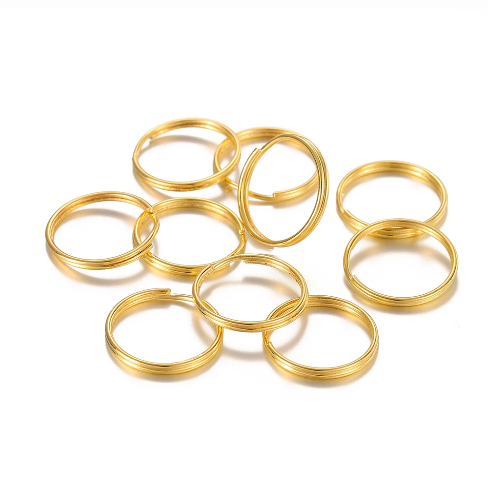 Porte-clés rond en métal, motif ondulé, connecteur ster corrigé pour sac pendentif, bijoux de bricolage, artisanat exécutif, 20 pièces, lot de 50 pièces