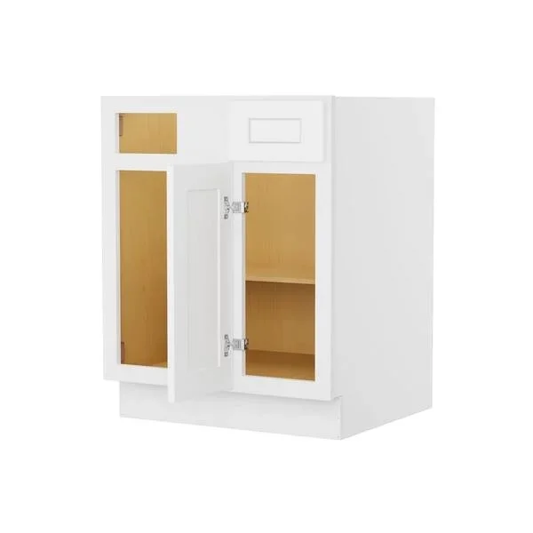 Modern Kitchen White Shaker Spice Cabinet Soft Close Pull Base Drawer Kitchen Improvement Remodeling Kitchen Cabinets