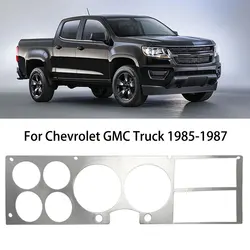 For Chevrolet GMC Pickup Truck 1985-1987 Dash Bezel Brushed #81-9281-A Aluminum Insert Instrument Panel Dashboard Frame