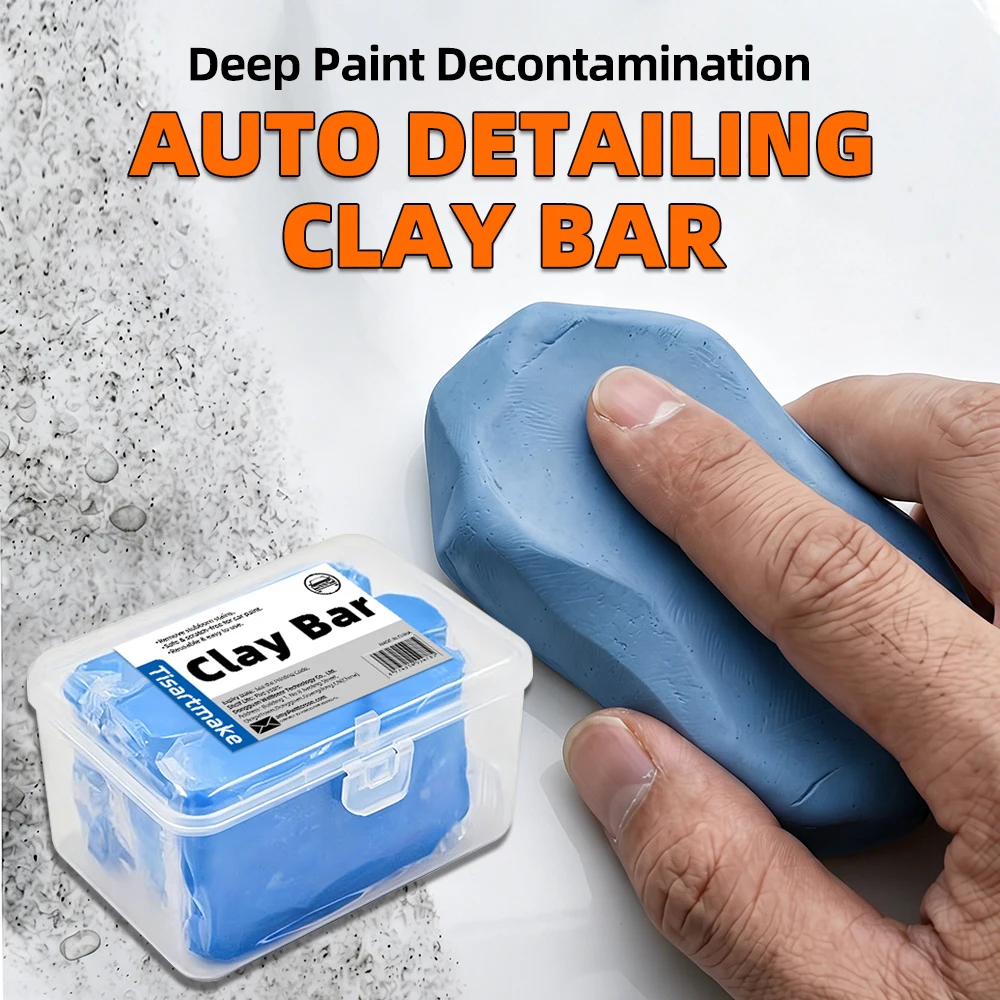 Barra de Arcilla para Lavado de Autos de 400/500g, Lodo Mágico para Limpieza de Pintura, Empacado en Caja de PVC