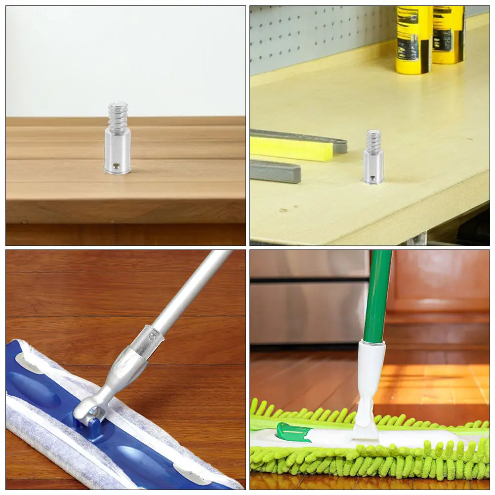3Pcs Heavy Duty Threaded Pole Head Adapter for Broom Handle Replacement Painting Cleaning Tools Telescopic Extension Pole 19Mm