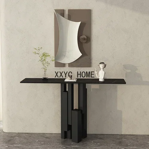 

Итальянские минималистичные консольные столики из камня, кремового цвета, для прихожей, узкий длинный стол для коридора, простой современный дизайн