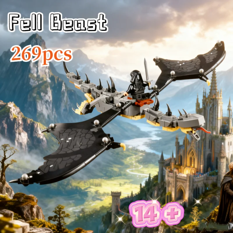 جديد وصول 40693 269 قطعة سيد الخواتم سقط الوحش التنين ستيد الفيلم نموذج الطوب لعبة مكعبات البناء لهدايا عيد الميلاد #1