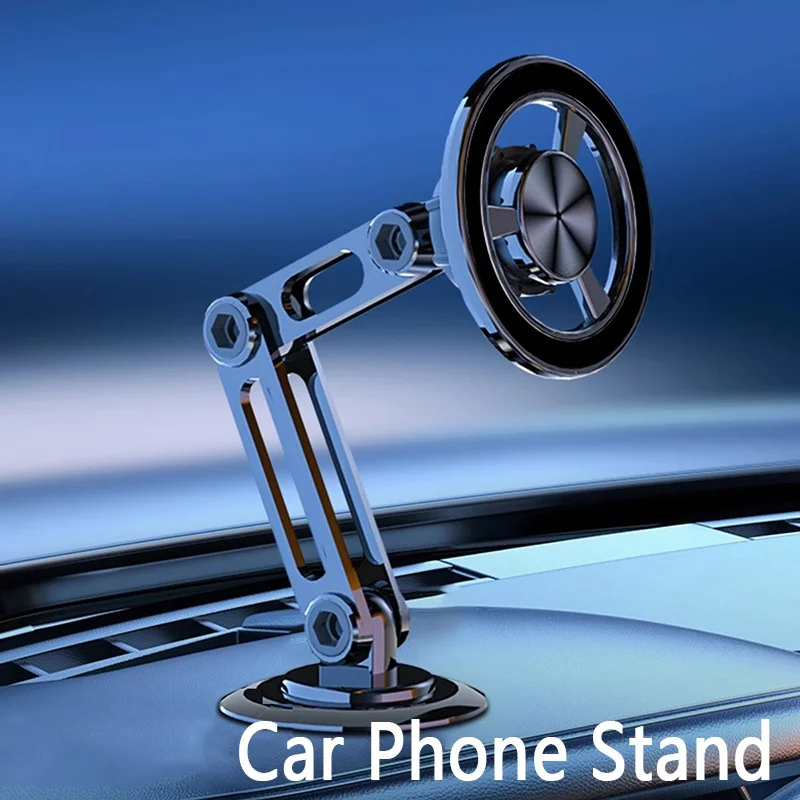 360° Rotate Metal Holder Strong Magnetic Car Phone Bracket Foldable Phone Stand Air Vent Magnet Mount GPS Support For Smartphone