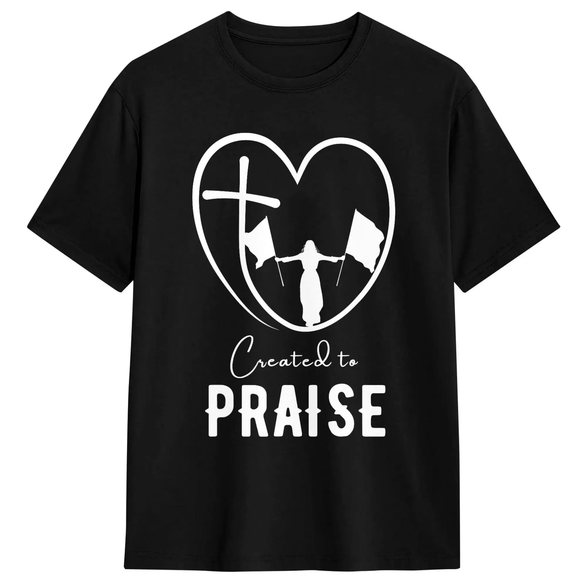 Men's Created to Praise Worship Flagging Christian Dance Ministry T-Shirts Cotton Clothes Summer Streetwear Short Sleeve T Shirt