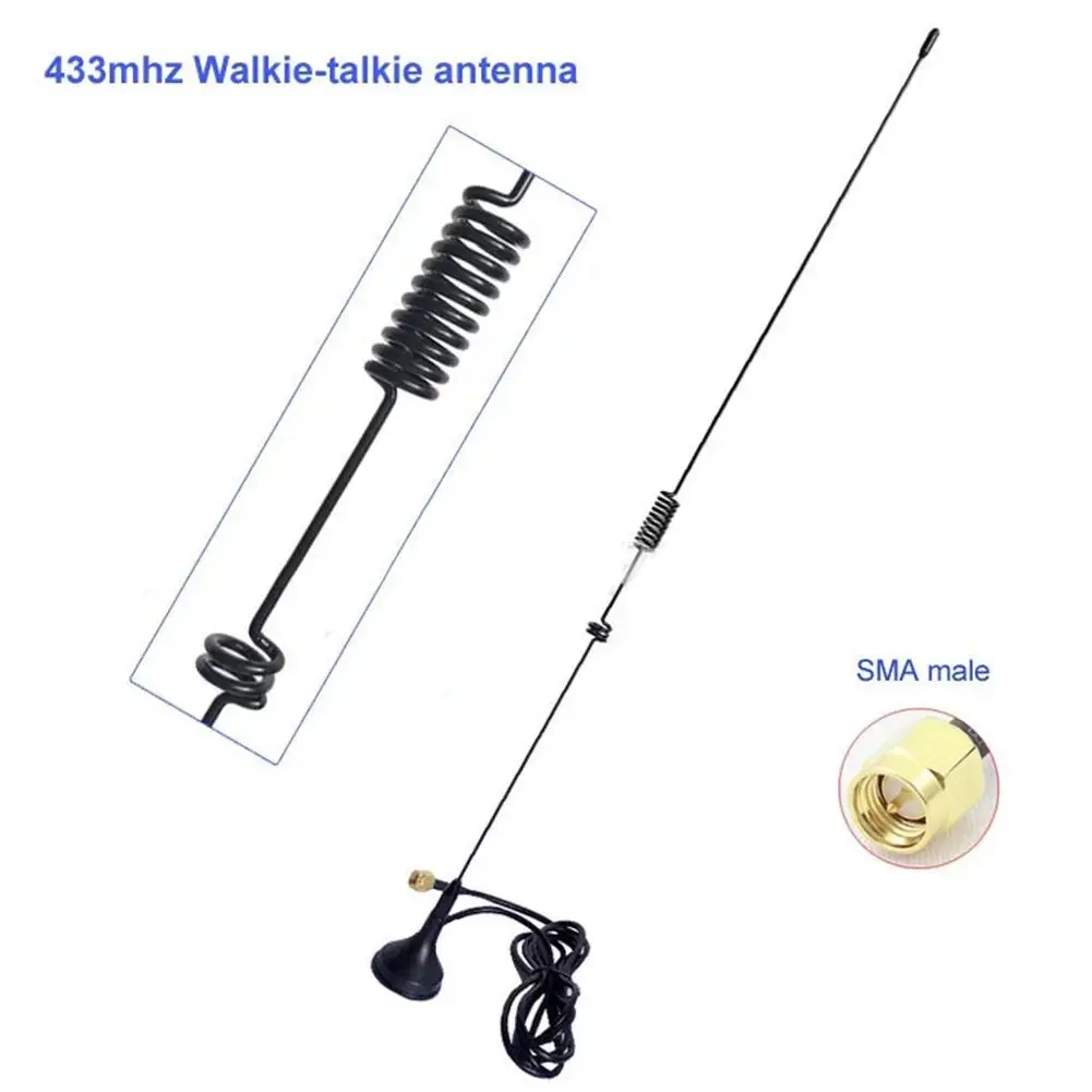 Antena succionadora de piezas SMA hembra para coche, medidor de cable largo de 433MHz, intercomunicador de doble segmento, UV5R, 3 Ant P1B1, 1 AntennaUT-106UV