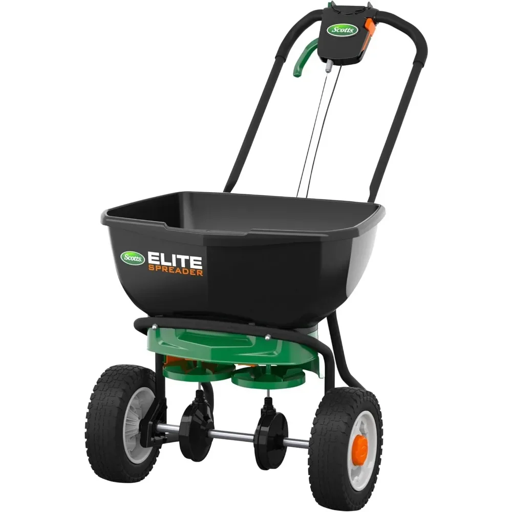 

Elite Spreader for Grass Seed, Fertilizer, Salt, Ice Melt, Durable Push Spreader Holds up to 20,000 sq.ft. Product