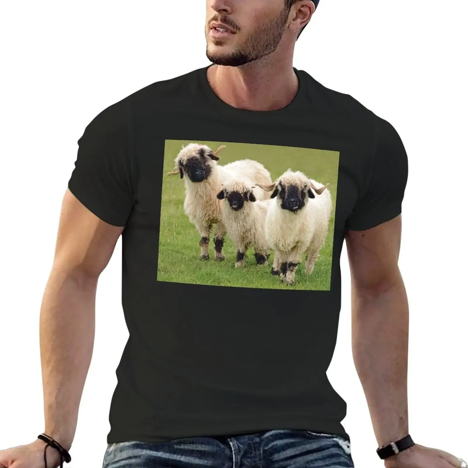 Swiss Valais Blacknose Sheep T-Shirt plus size clothes rapper graphic tees vintage anime shirt vintage t shirt men