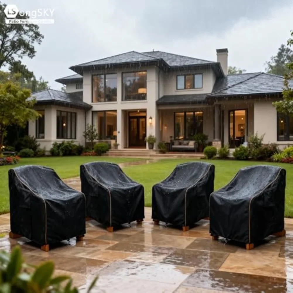 For Patio Furniture Patio Chair Cover Chair Cover Furniture Protector Heavy-duty Construction All-weather Protection