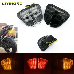 For Suzuki GSXR600 GSXR750 GSXR 600 750 2006 2007 K6 Chrome Rear Tail Light Brake Turn Signals Integrated Light Motorcycle light