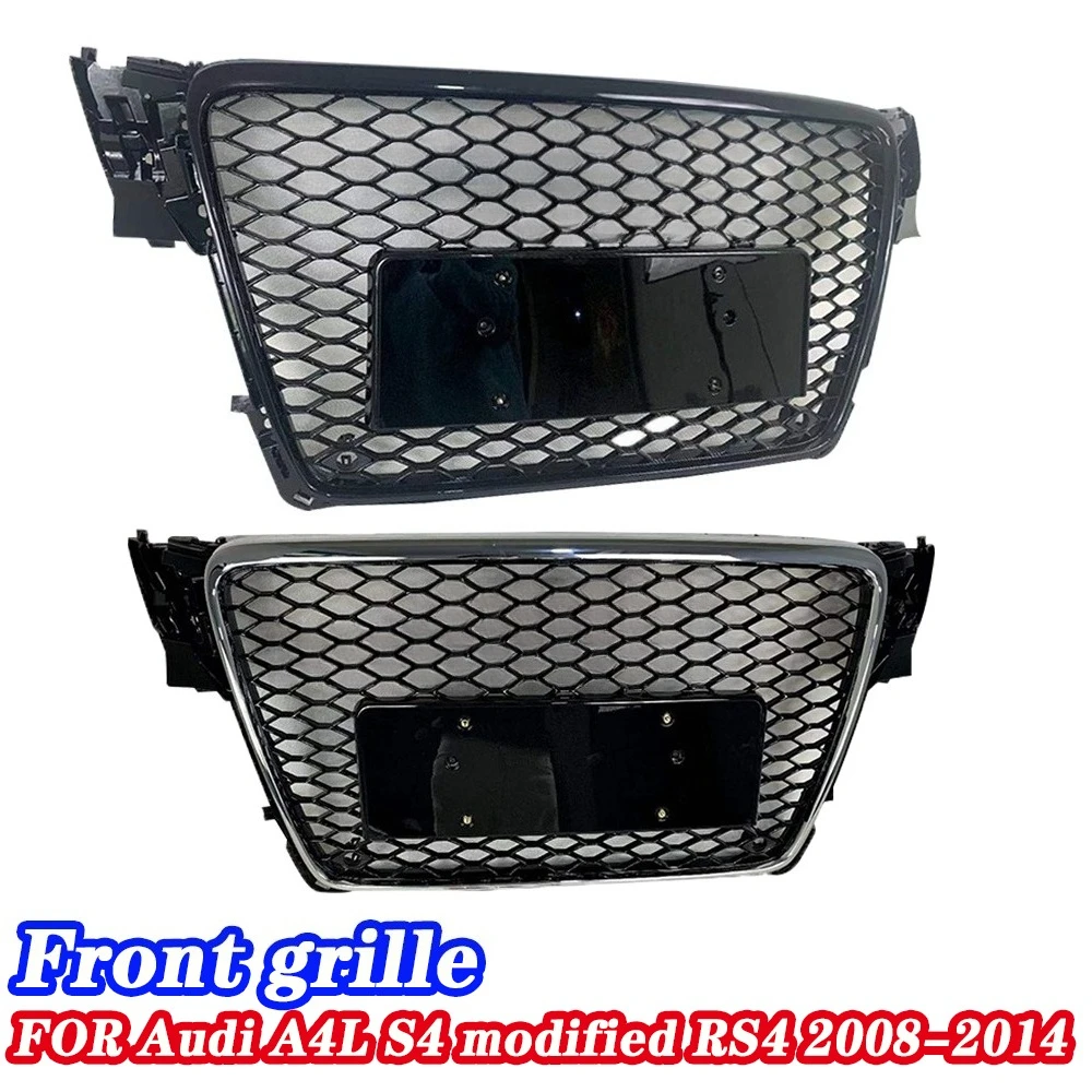 

Suitable for Audi A4L S4 Old Style Center Mesh Modified RS4 Honeycomb Front Bar Grid Front Grille 0809101112B8 RS4 2008-2012