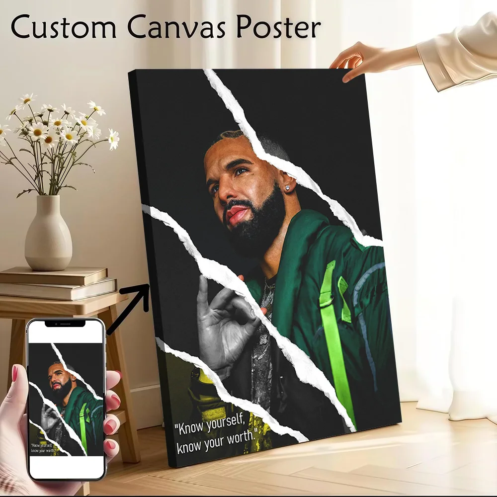 Drake Quote Canvas Poster Wall Art Customizable High Quality Printed Picture for Home Decor Room Decorating Interior Painting