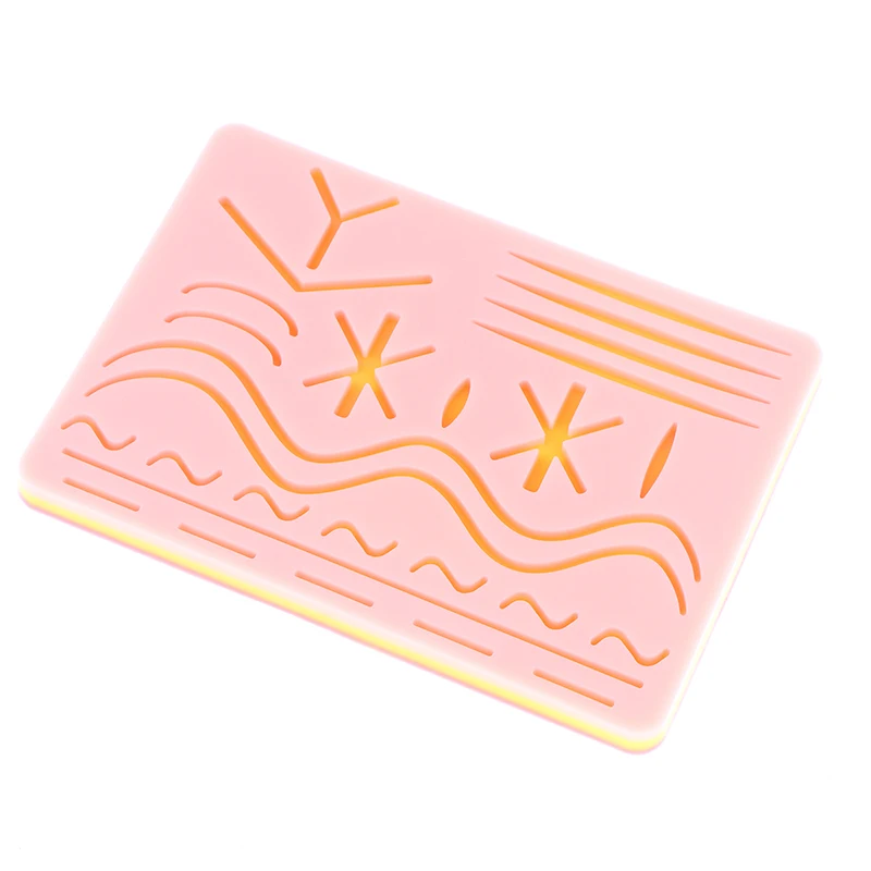 Silicone Medical  Anatomy Practice Suture Pad Model Pad Skin Suture Training Model Surgical SuturePad Human Traumatic Skin Model
