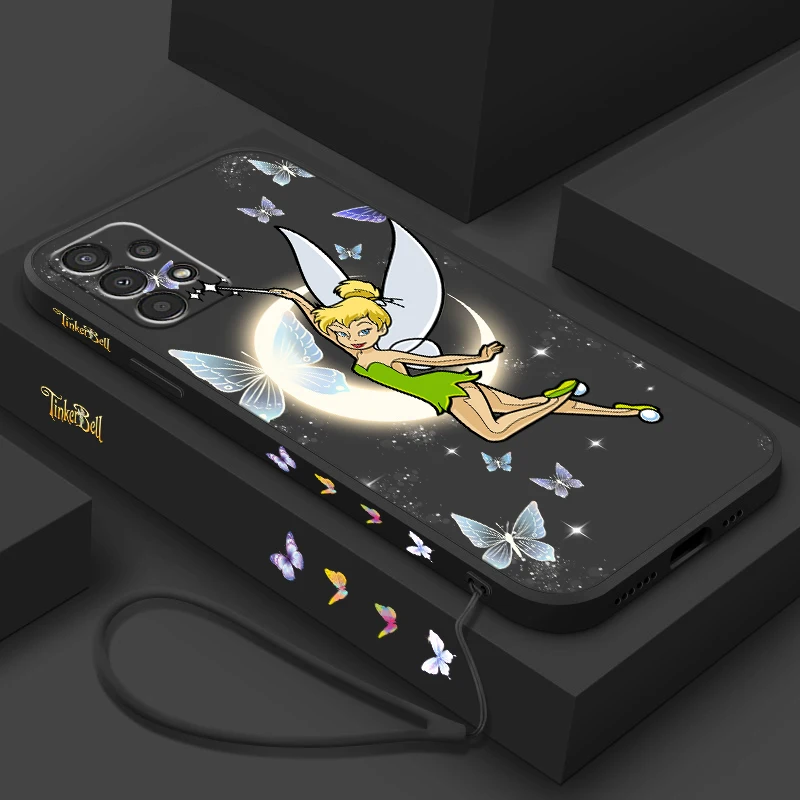 Tinkerbell Cute For Samsung A72 A54 A53 A52 A42 A34 A32 A25 A24 A23 A22 A15 A14 A13 A12 Liquid Left Rope Phone Case