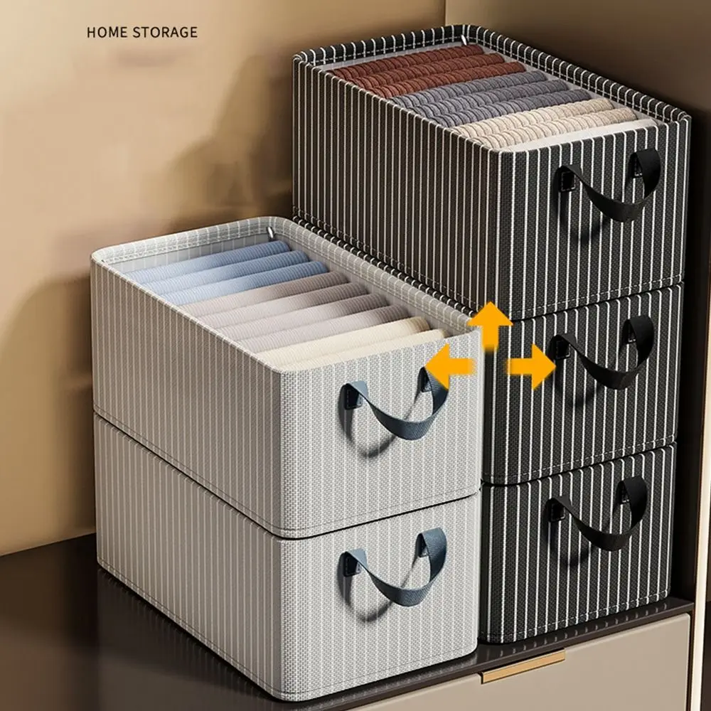 Foldable Clothing Storage Box Pants Underwear T-Shirt Sweater  Storage Drawer  Organizing Container Cabinet Storage Basket