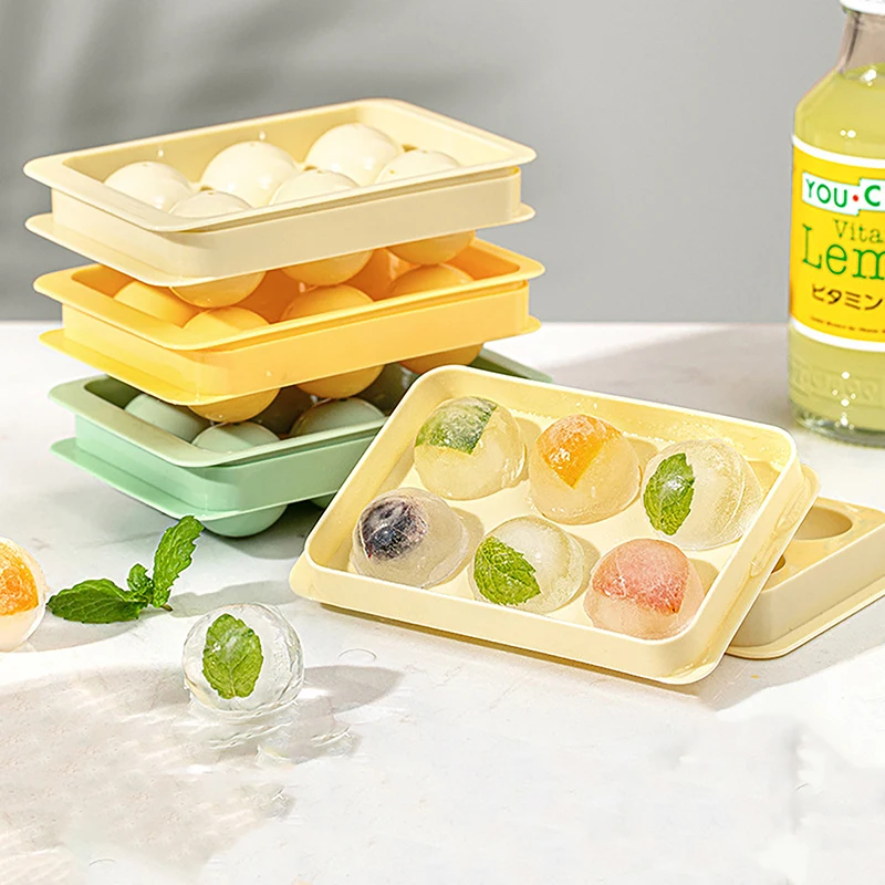 6 アイスボルホッケー PP 型冷凍ウイスキーボールアイスキャンデーアイスキューブトレイボックスロリポップ作りギフトキッチンツールアクセサリー