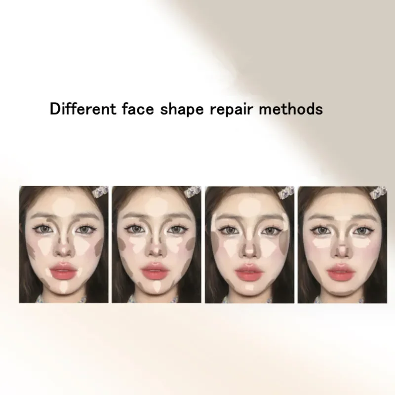 VEECCI Paleta de maquiagem para contorno facial, iluminador de longa duração, pó fosco, sombra para os olhos do nariz, cosméticos