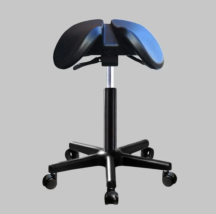 Ergonomic Hydraulic Saddle Stool, Office Wheel Doctor Chair, Rolling Adjustable Height, Clinic Dentist Spa Chair