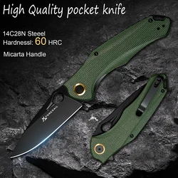 Outdoor Tactical Sandvik 14C28N Guard Folding Knife tactical Blade Multi-functional Tool EDC Knives Camping Hunting Pocket Knife