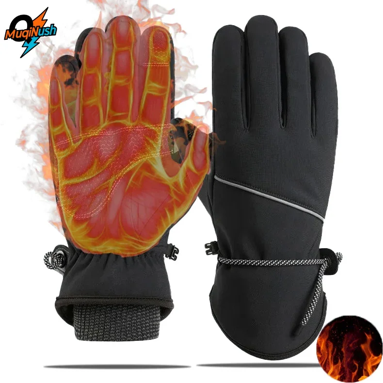 MuqiNush Lightweight Water Resistant Windproof Skiing Gloves Touch Screen Anti-Slip Warm for Cycling Sporting Driving  Men Women