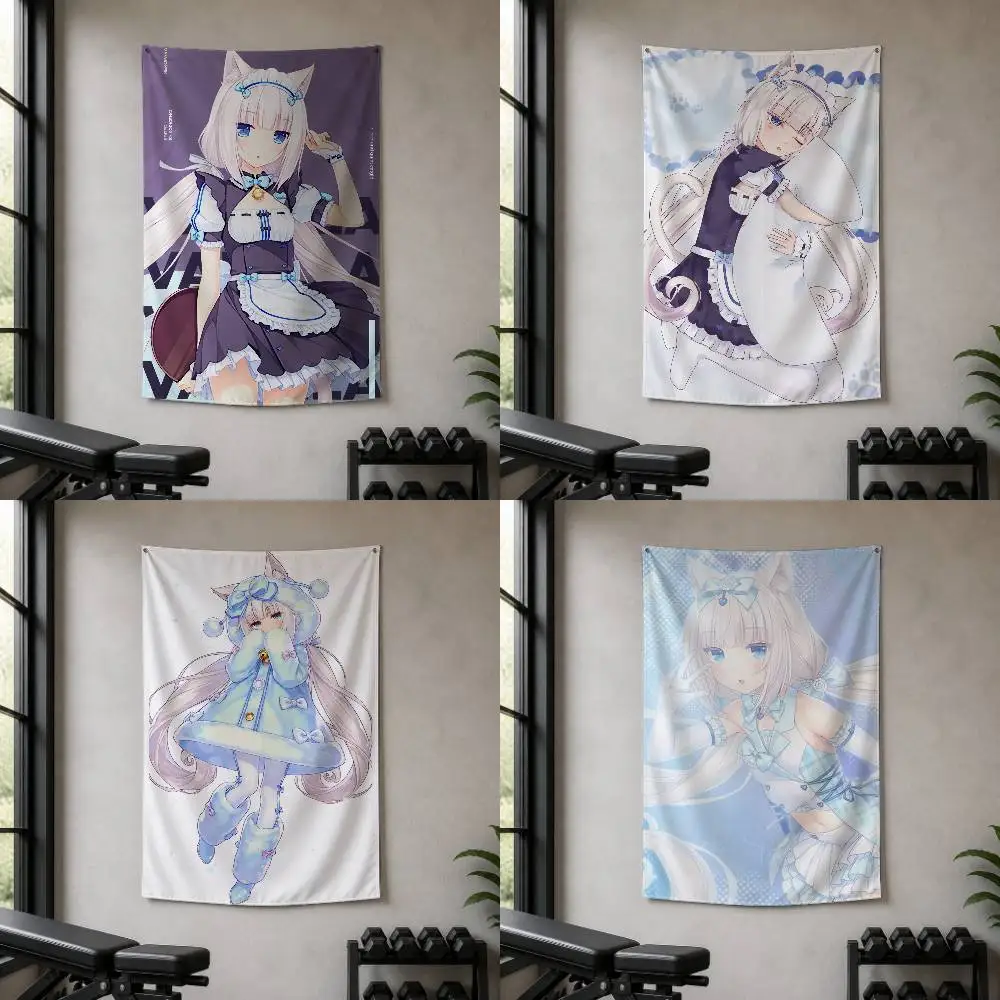 NEKOPARA OVA Vanilla  Decorative Wall Flag Banner for Home Garden Garage Indoor Outdoor Decor