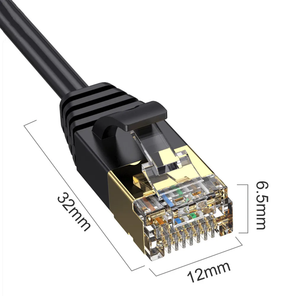 Cabo Ethernet Cat8 40gbps 2000mhz, patch cord sftp cat 8 rj45 para 5g router, modem, internet, ps4, indústria