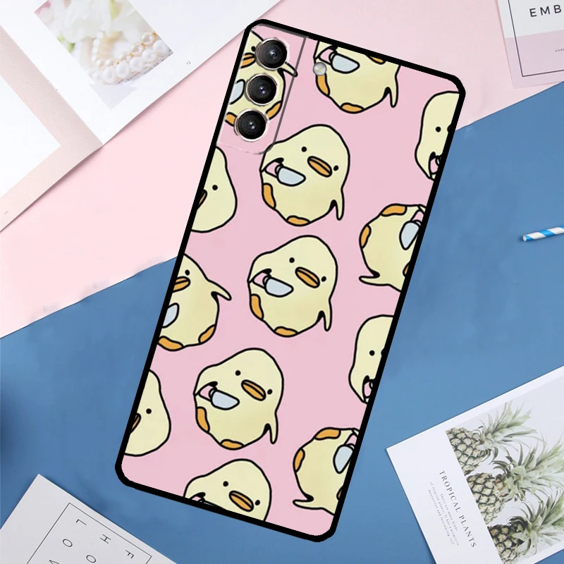 Cartoon Duck Knife Case For Samsung Galaxy S23 S22 S24 Ultra Note 20 S20 S21 FE S9 S10 Note 10 Plus Back Cover