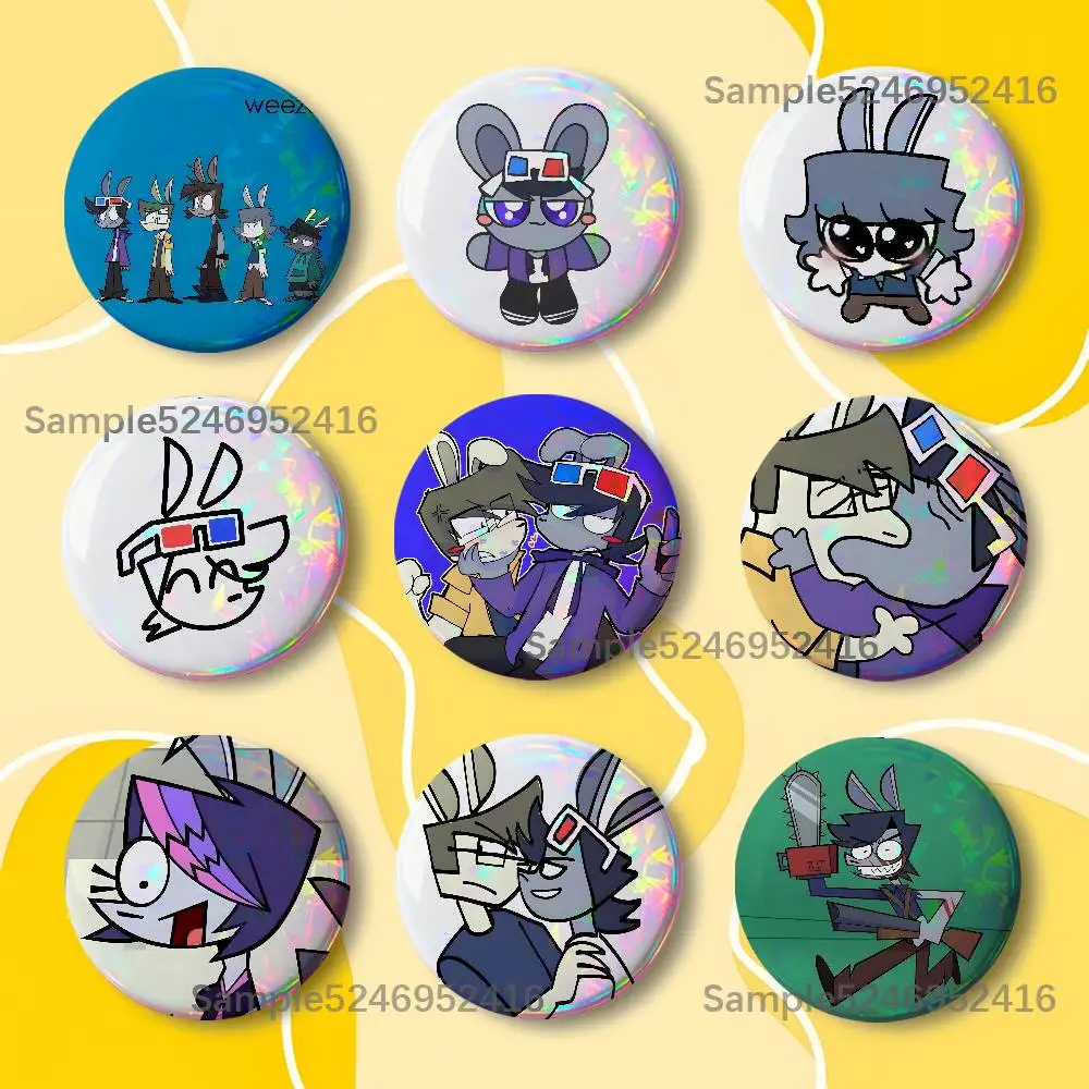

J-Jumpcut Jasper Laser Badge Round Creative Pins Brooch Niche Design Brooch for Backpack Lapel Pins Accessories
