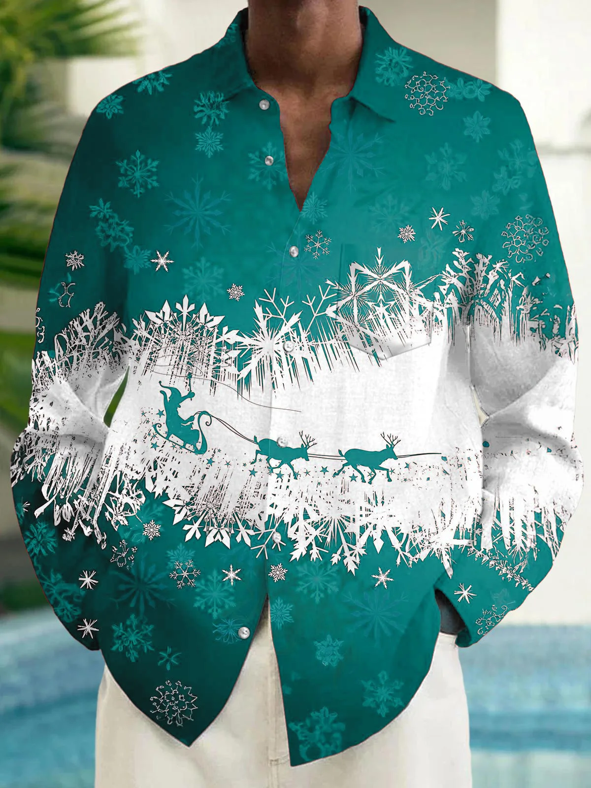 Men's shirts, button down shirts, casual shirts, spring and summer, printed long sleeves, daily, fashionable, comfortable