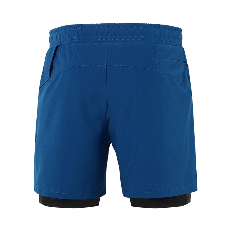 ARSUXEO-Shorts de course 2 en 1 pour hommes, bas de plage avec poche, pantalons de jogging, fitness, entraînement sportif, B208