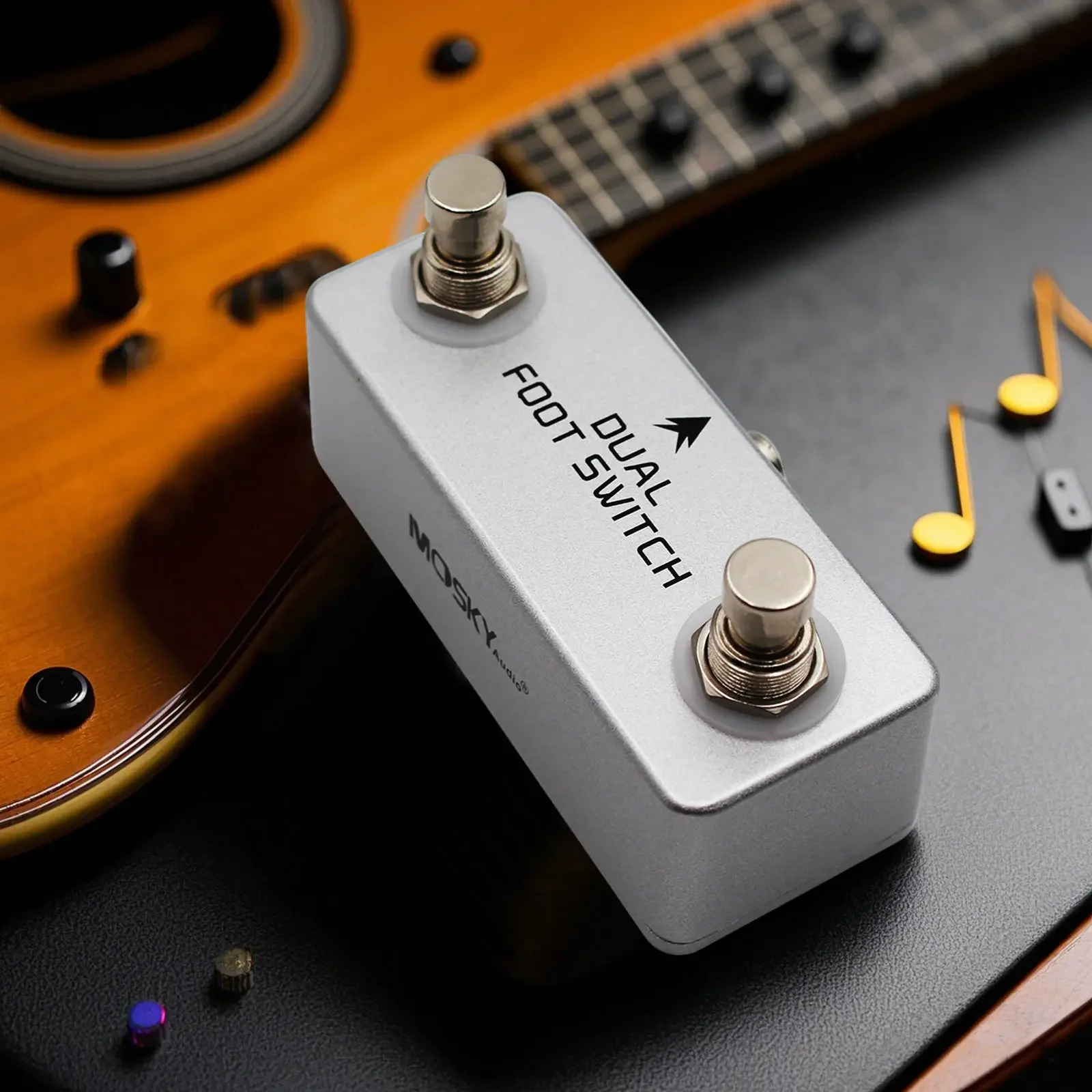 Mosky Buffered Splitter Guitar Pedal Dual Clean Output Signal Buffer for Zero Tone Loss Aluminum Chassis True Bypass