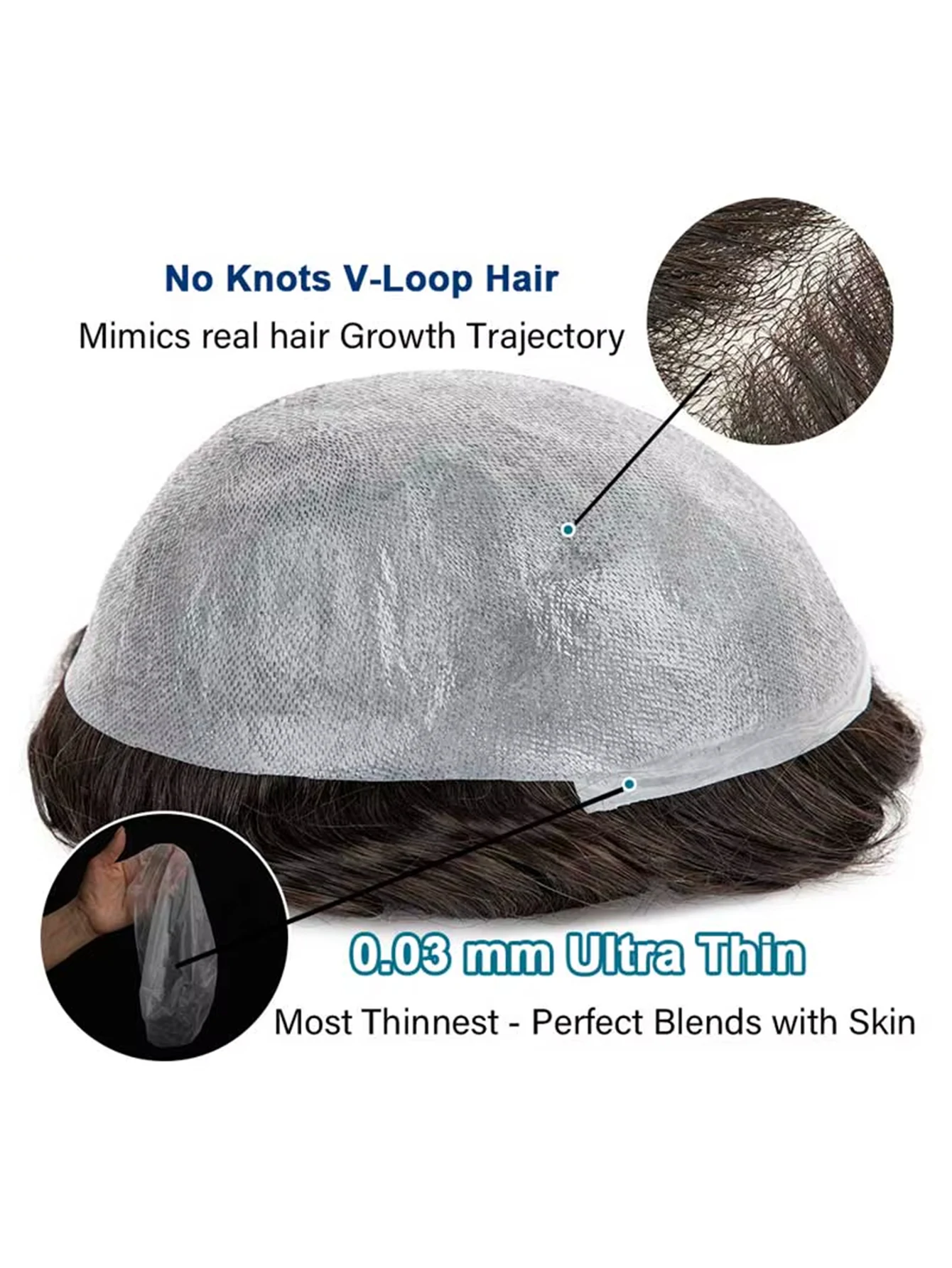 الشعر المستعار للرجال رقيقة جدا الجلد 0.03 مللي متر Microskin الذكور الشعر الاصطناعية رئيس الوزراء الشعر المستعار للرجال شعر مستعار للرجال 100% شعر بشري طبيعي