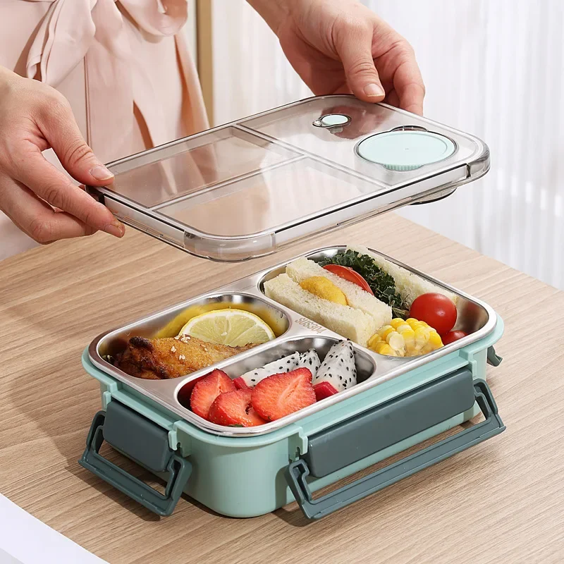 850ml Portable Lunch Boxes for Children Adults Thermo Soup Bento Box Stainless Steel Insulated Heating Food Storage Container