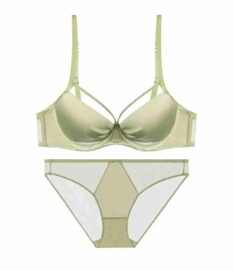 reggiseni e slip da donna sexy in raso di alta qualità push up ABCE coppa comoda biancheria intima estiva in filo bianco rosso verde