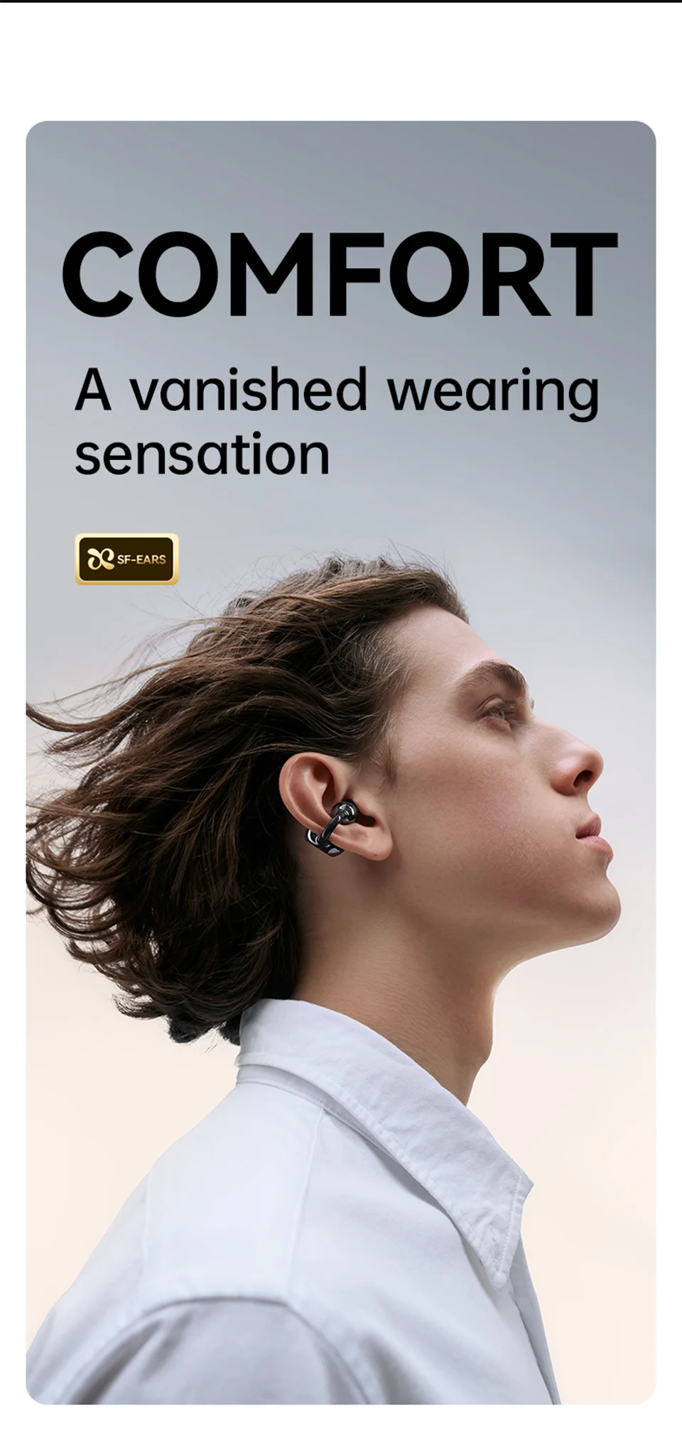 Sanag S6S Ultra-Ohrclip-on-Ohrhörer mit offenem Ohr, HiFi-Kopfhörer mit verlustfreier Klangqualität, kabellose Bluetooth-Ohrhörer mit tiefem Bass – Detail 10