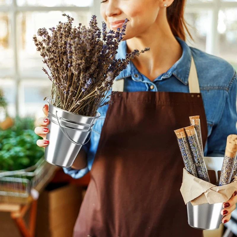 BAAD 12-упаковка металлических ведер с ручкой, ведро-корзина для детей, товары для детских вечеринок, поделки для баров конфет, вазы, поделки