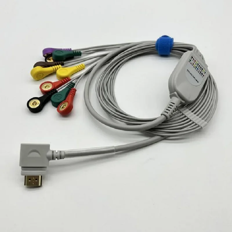 Compatible for Holter cable 10 leads snap color Holter cable 19pin connector fast shipping