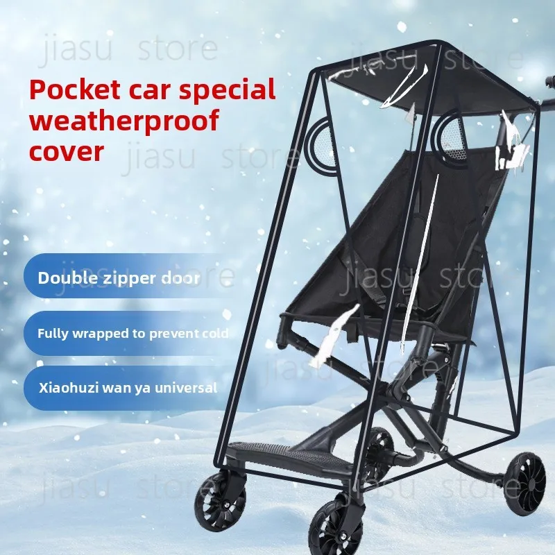 

Rain Cover for Baby Stroller Windproof Warm Dustproof Raincoat for T18 T2 Pocket Stroller